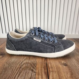 Taos Star Womens Size 8 W Wide Dark Gray Canvas Walking Sneakers Shoes STA-12844